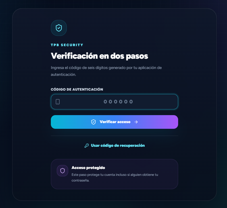 Autenticación en dos pasos de ThePollBox